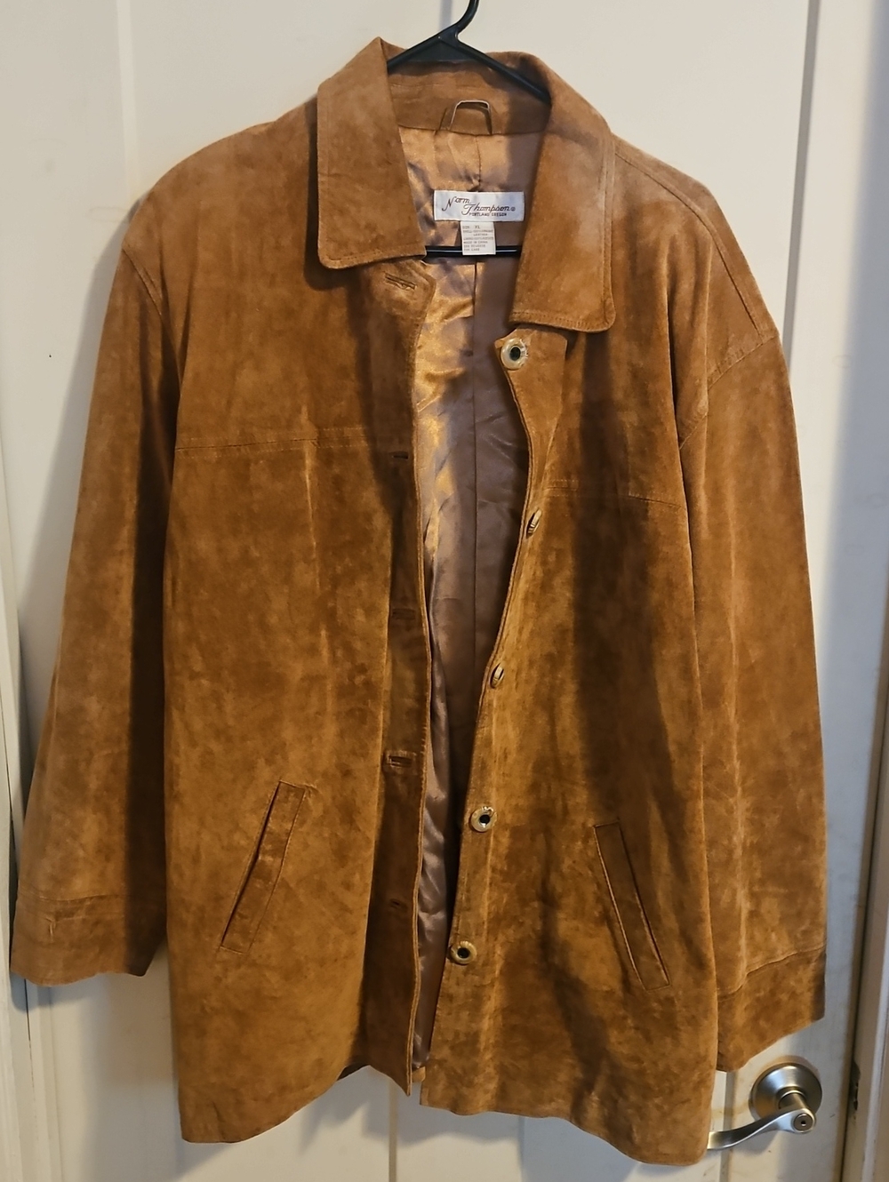 Norm Thompson Men's Tan Suede Shirt Jacket